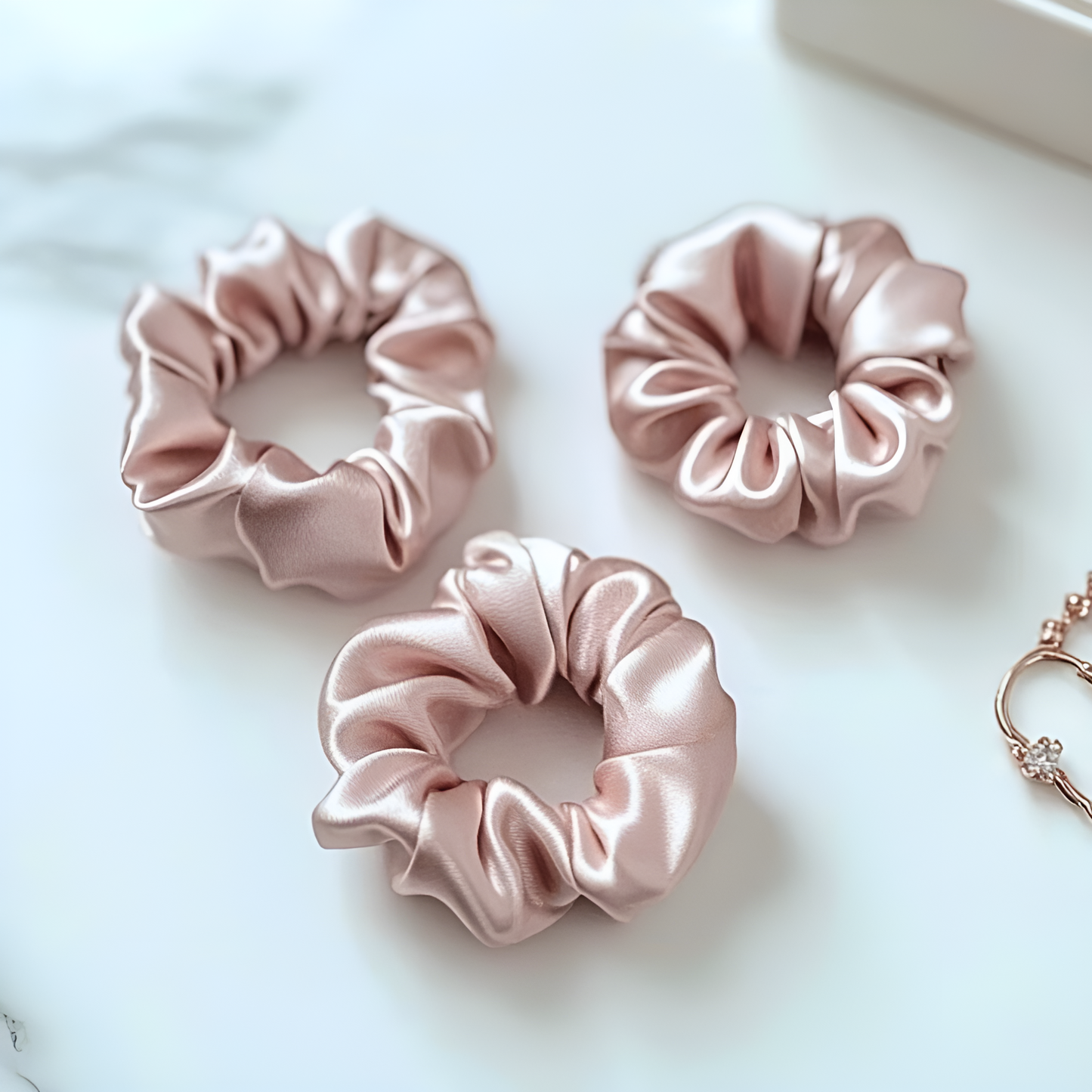 Kivien Silk šilkinė plaukų gumytė „Lychee Pink”