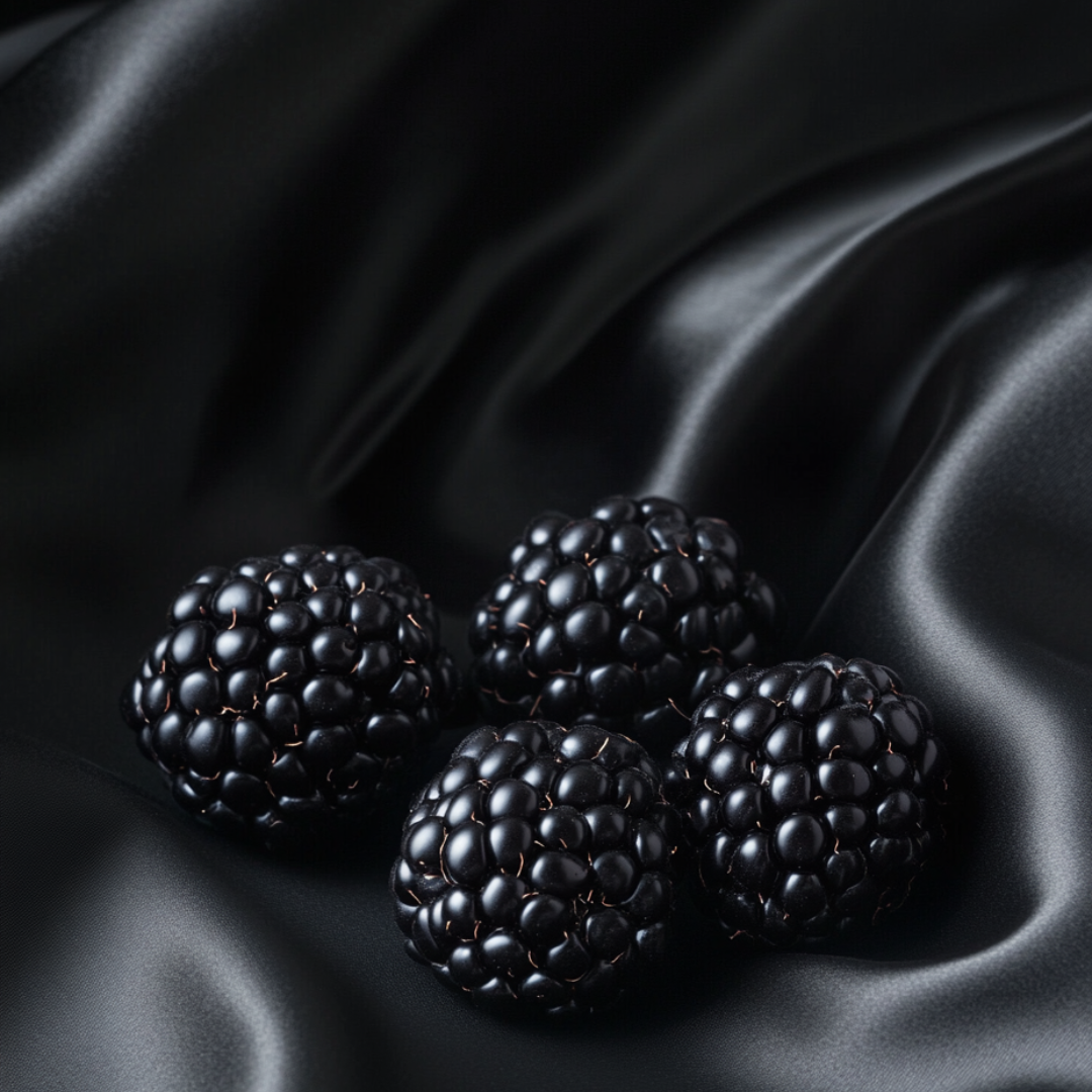 Kivien Silk šilkinė miego kaukė „Blackberry Black”