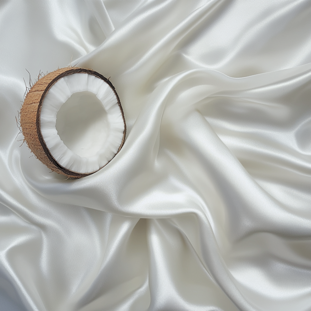 Kivien Silk šilkinė miego kaukė „Coconut White”